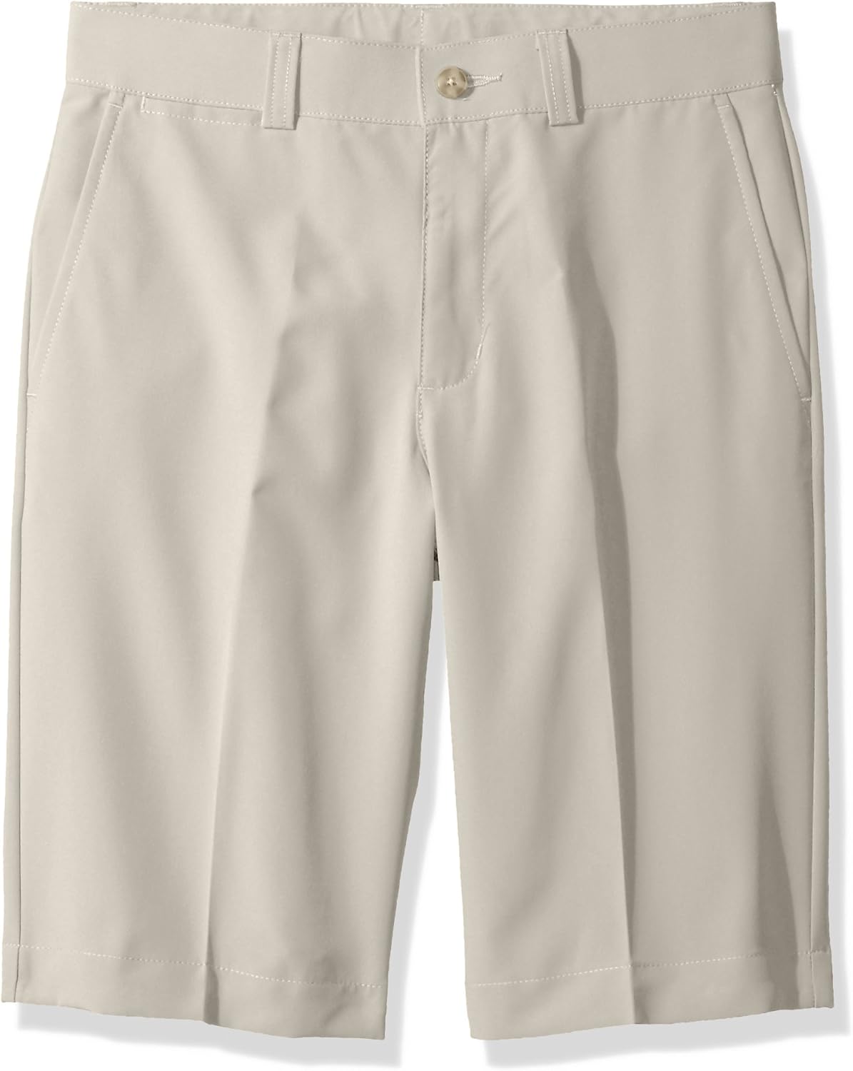 Boys' 7" Flat Front Golf Shorts with Comfort Waistband, Moisture-Wicking, Sun Protection, 360 Stretch 8 Years Silver Lining