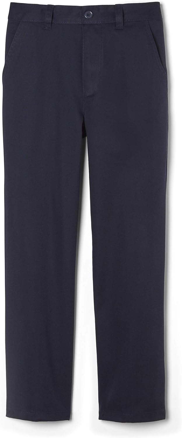 French Toast Boys' Pull-on Relaxed Fit School Uniform Pant (Standard & Husky) 8 Navy