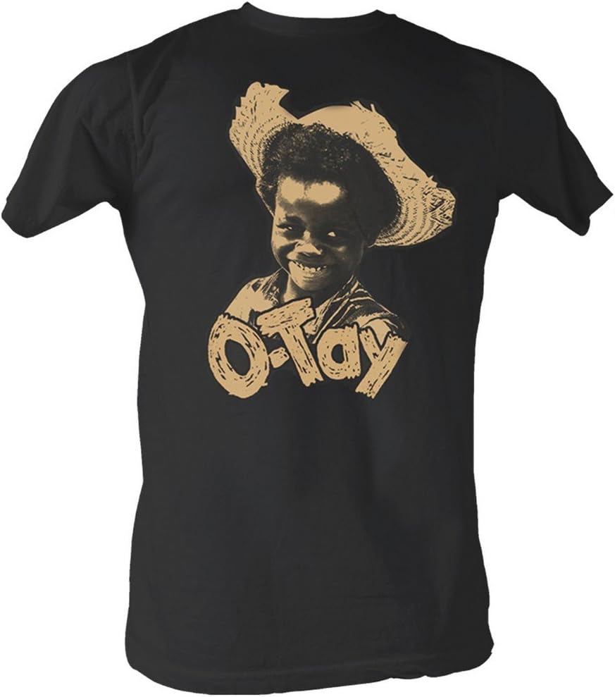 Our Gang Little Rascals 1930's Comedy Vintage Style Buckwheat O-Tay Adult Tshirt Small Black
