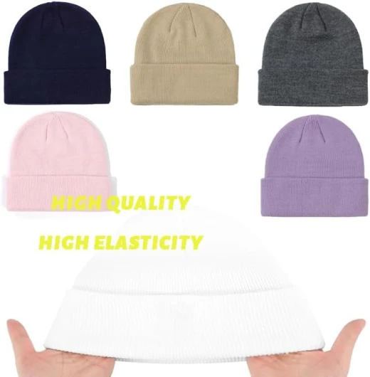 Baby Beanie Hat Newborn Winter Warm Knit Hat Kids Soft Beanie Cap Boys Girls Winter Warm Knit Hat White/Pink/Purple/Dustypink 2-6 Years
