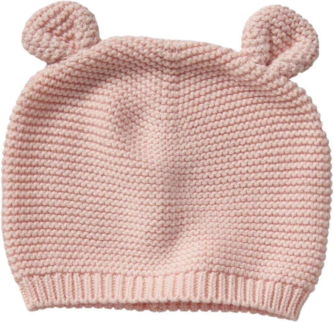 Unisex Baby Soft Knit Garter Hat 0-3 Months Milkshake Pink