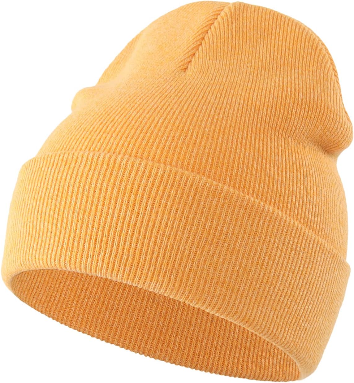 Baby Boys Girls Toddler Beanie Hat Cotton Knit Beanie Kids Winter Hat 6-24 Months Yellow