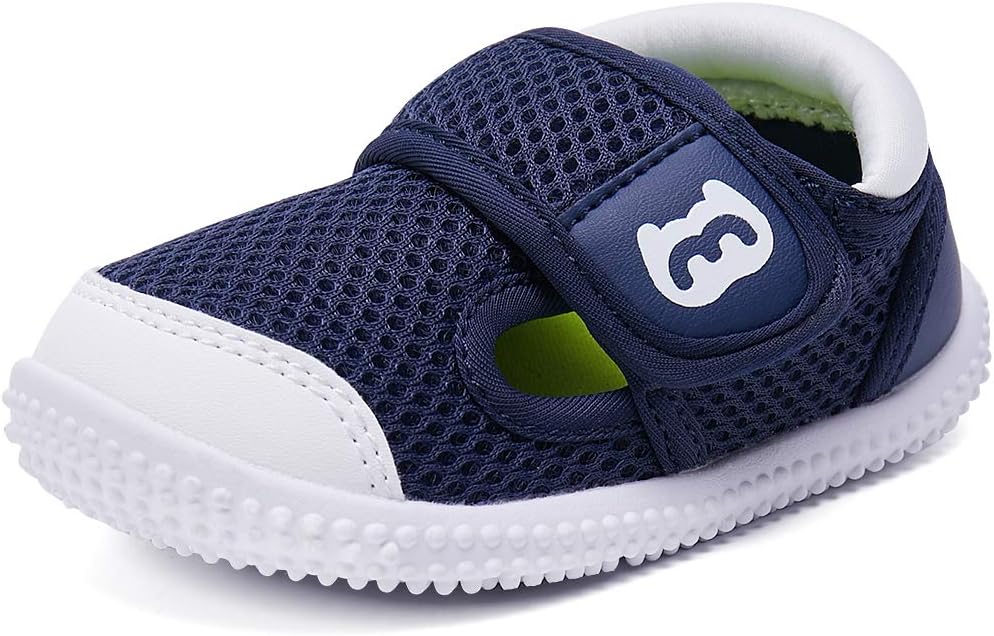 Baby Shoes Boy Girl Infant Sneakers Non-Slip First Walkers 6 9 12 18 24 Months 2-2.5 Years Toddler 4-navy