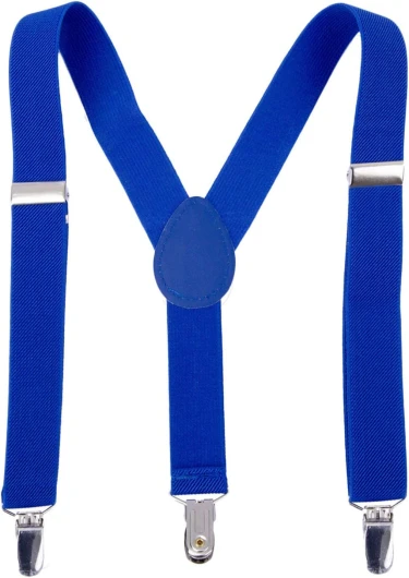 Suspenders for Boys Child Kids Adjustable - Elastic Y Shape Soild Color Suspender Royal Blue,u-type 27.5Inches