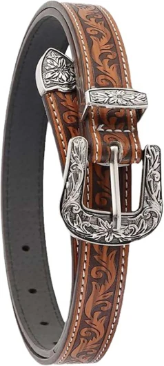 Western Fashion Cowgirl Cowboy belts for Girls Women Boys Jeans Pants Dresses Fit waist: 24-26 in Brown-148