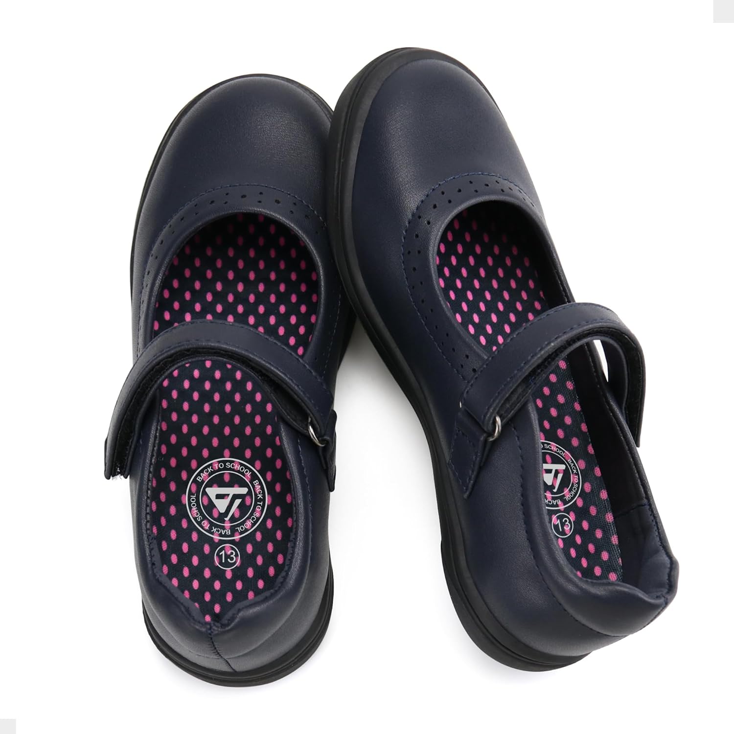 Girls Mary Jane Flats School Uniform Dress Shoes 4 Big Kid Navy