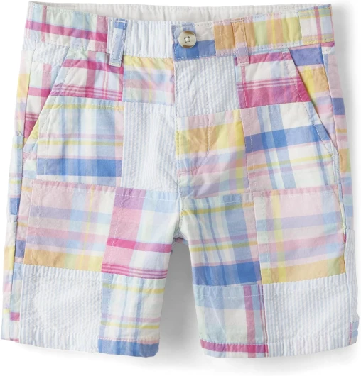 Boys' and Toddler Pull on Shorts 3T Spring Madras Plaid
