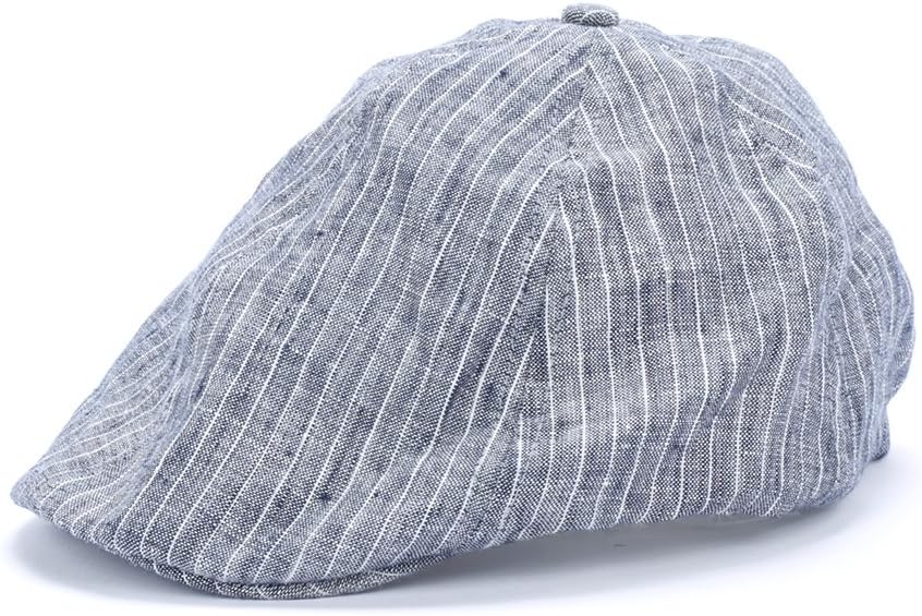 Toddler/Little Boys Newsboy Flat Cap- Classic Vintage Style - Premium Linen (Kids 2-6Y) 2-6 Years Blue