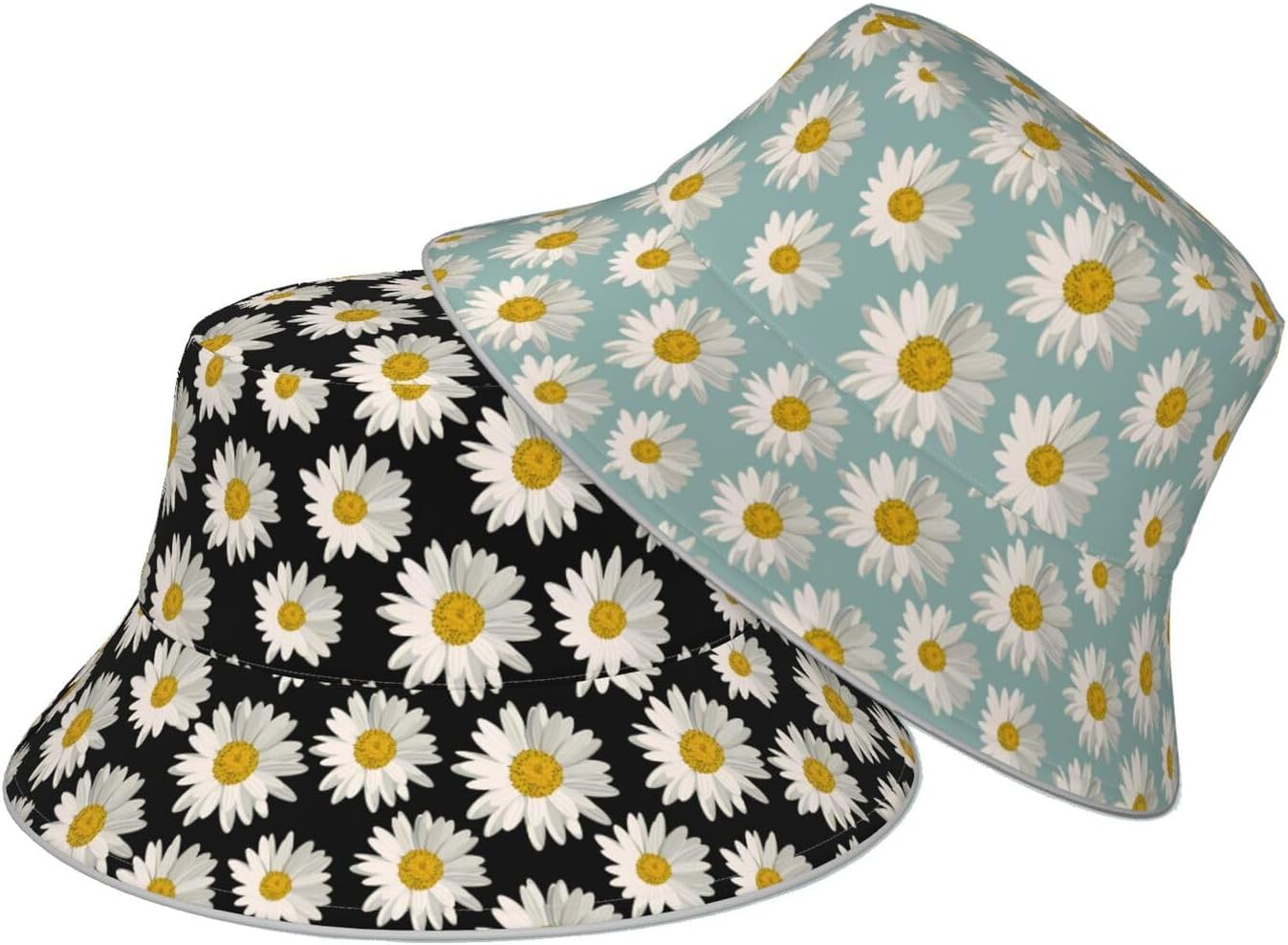 Hat Reversible Fisherman Hats Double Sided Wearing for Women Men Boys Girls 1-5 Black2