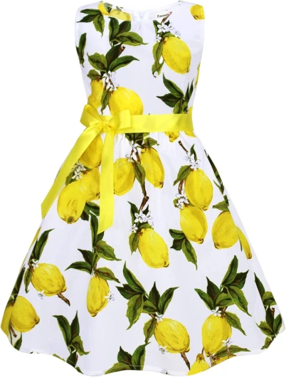 Kid Floral Cotton Girls Dresses Summer Girl Clothes 7-8 Years E6