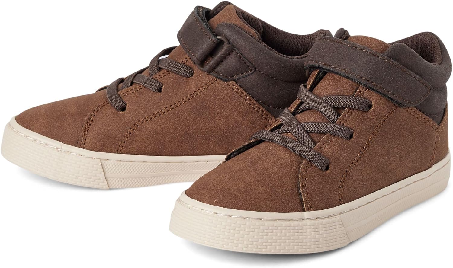 Boy's Toddler Casual Lace Up High Top Sneaker 3 Years Toddler Brown