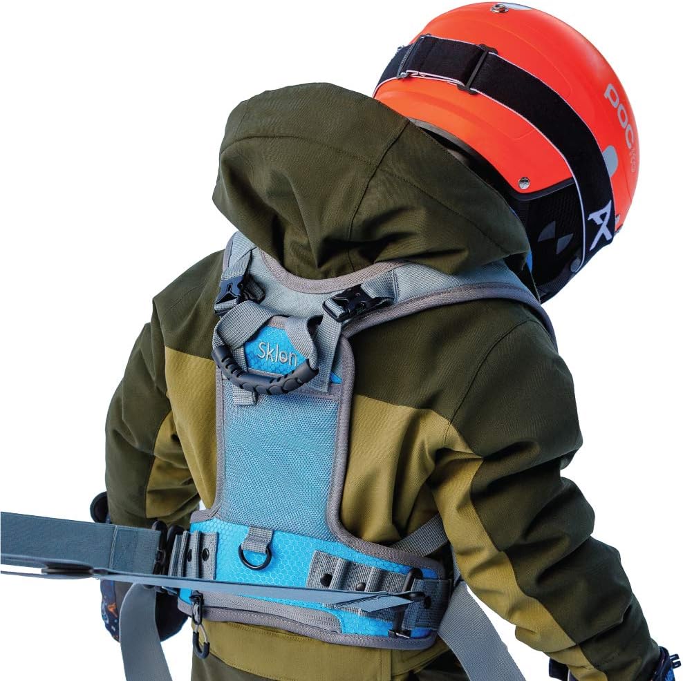 Ski and Snowboard Harness Trainer for Kids - Training Leash Teach Your Child the Fundamentals of Skiing - Snowboarding Blue Frost