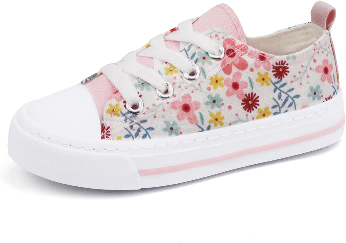 Toddler Kids Sneakers Sparkle Fashion Glitter Sequins Canvas Shoes 12 Little Kid Flower Pink