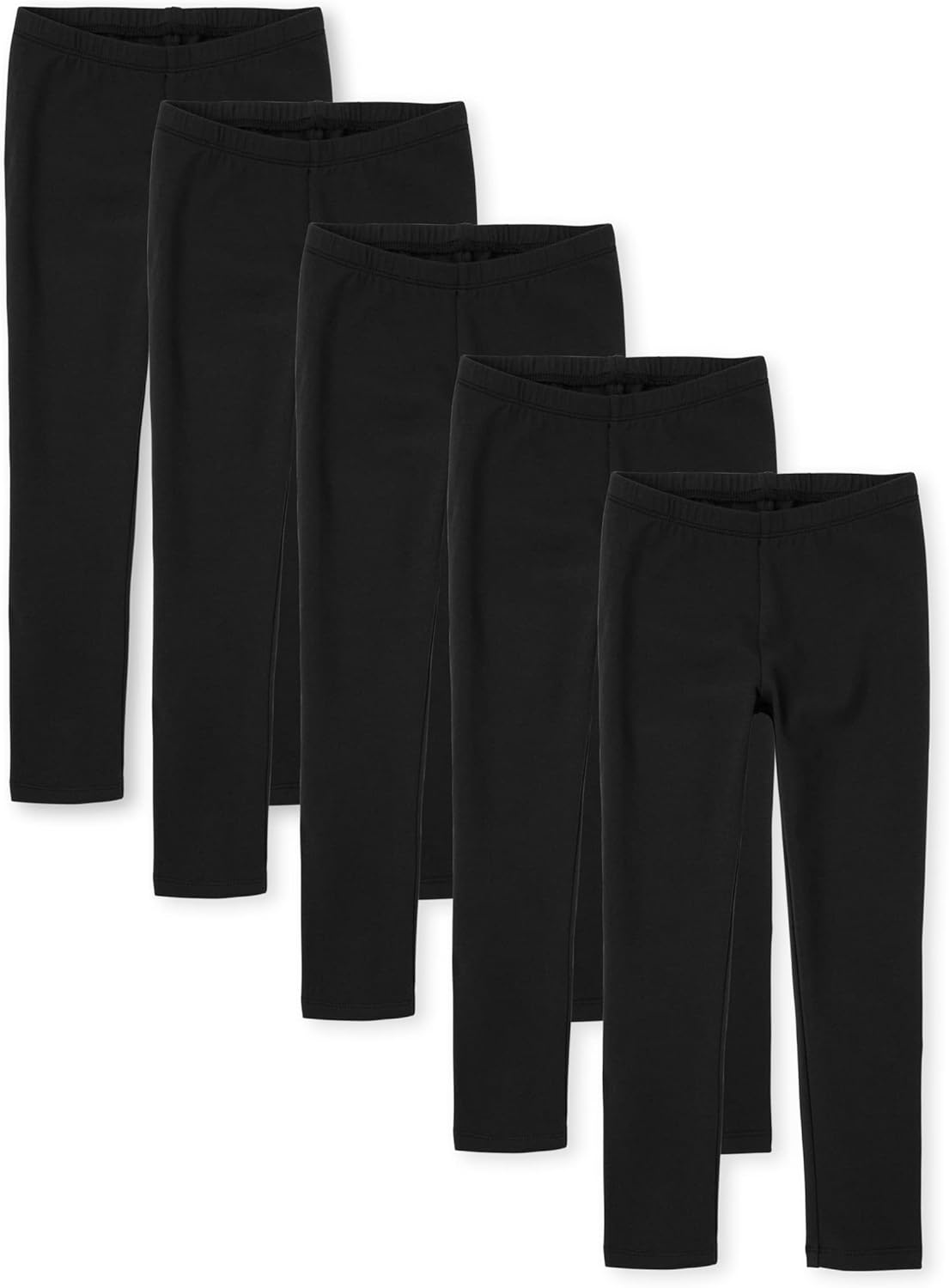 The Children's Place Girls Leggings Medium Black 5-pack