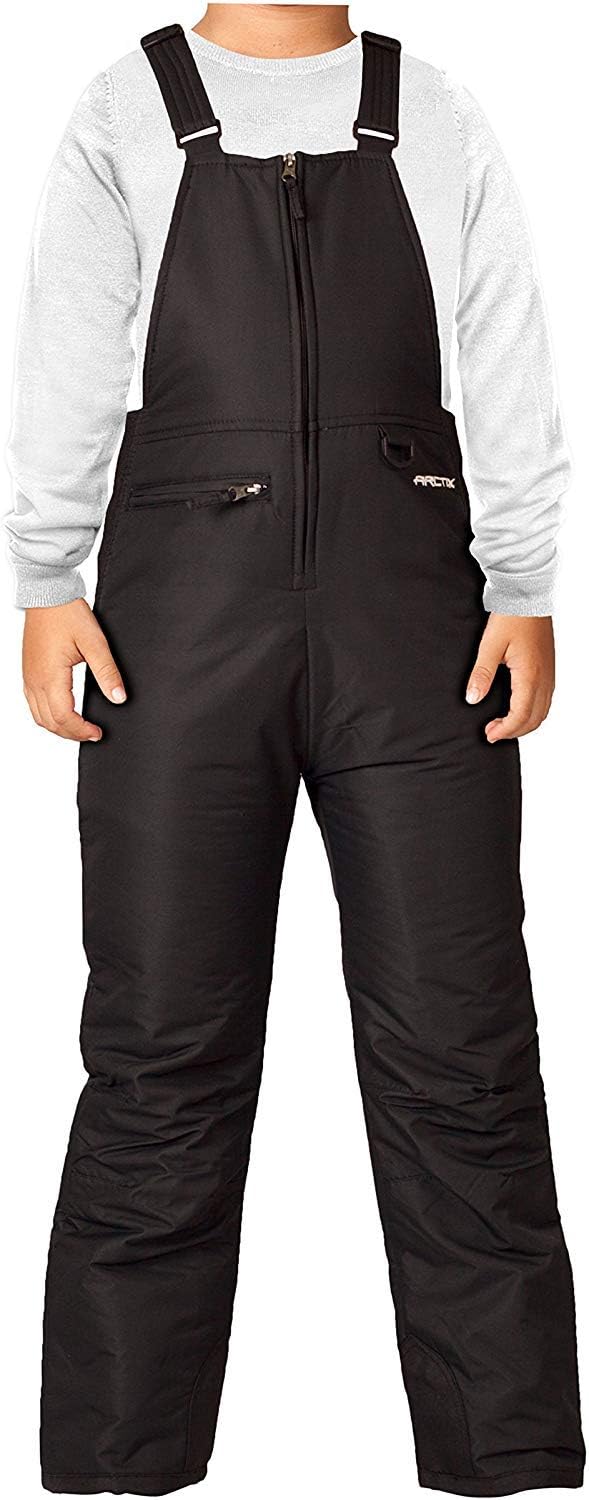 Kids Insulated Snow Bib Overalls Standard X-Small Black