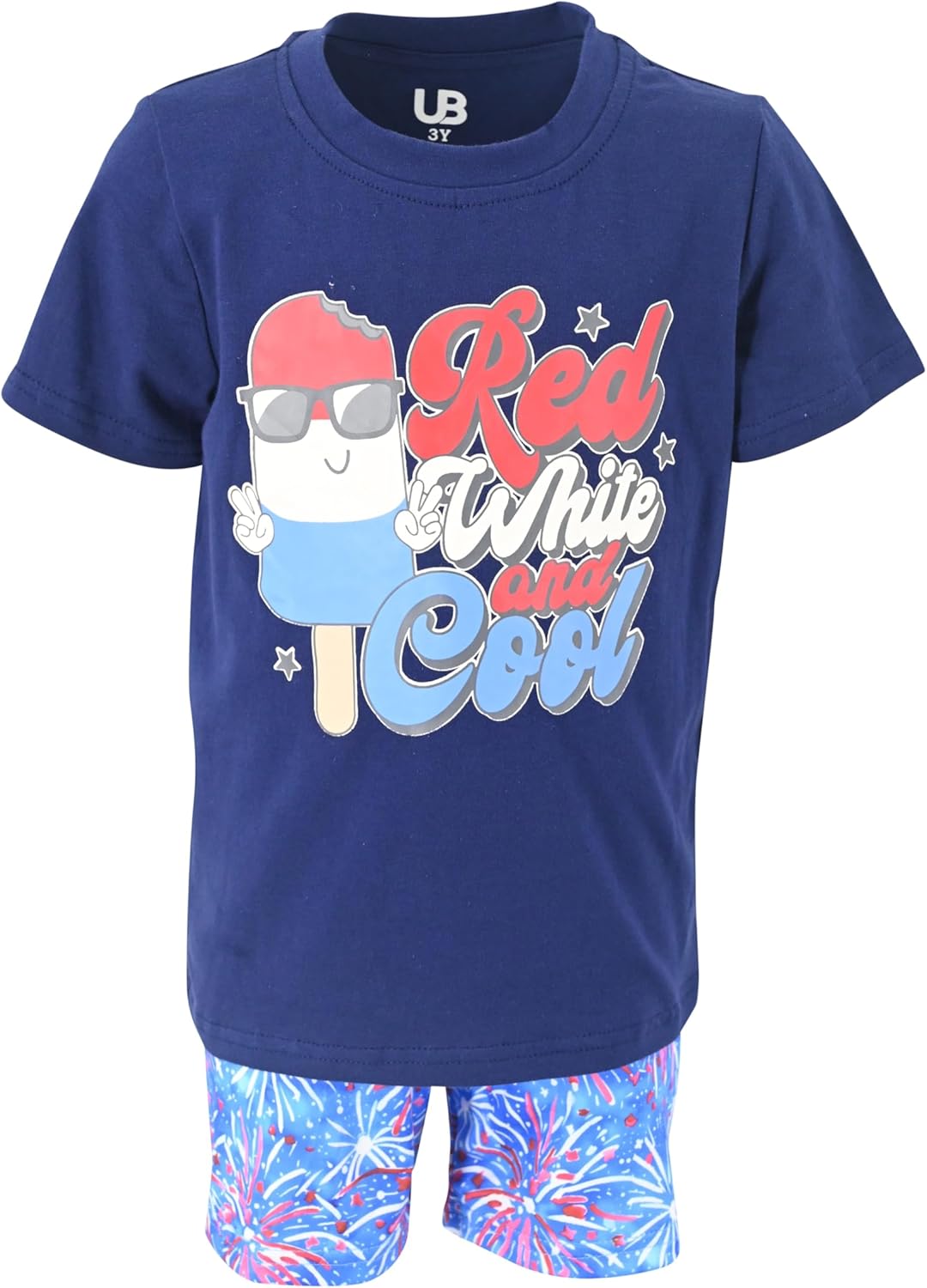 Boys Red White And Cool 4th of July Outfit Clothes Set 18 Months Cool Popsicle