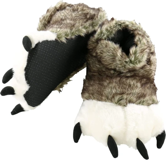 Animal Paw Slippers for Kids and Adults, Fun Costume for Kids, Cozy Furry Slippers Medium Multicolour