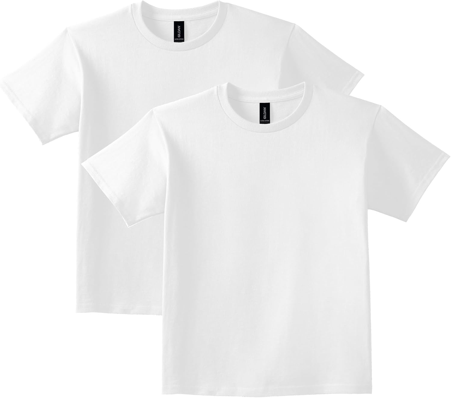 Youth Ultra Cotton T-Shirt, Style G2000B, Multipack Large White (2-pack)