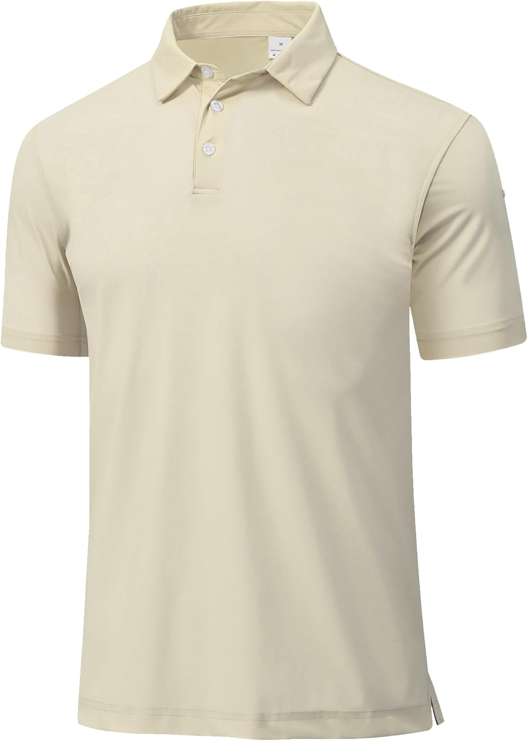 Polo Shirts for Boys Golf Polo Shirt Short Sleeve Boys Performance Polo Dry Fit Stretch Collared UPF50+ Kids Golf Shirts Pure 8 Years Beige