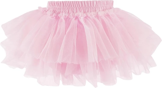 Baby Girls Soft Fluffy Tutu Skirt with Diaper Cover, Tulle Dress Skirt 3 Layers Soft for Newborn,Toddler 0-6 Months Pink