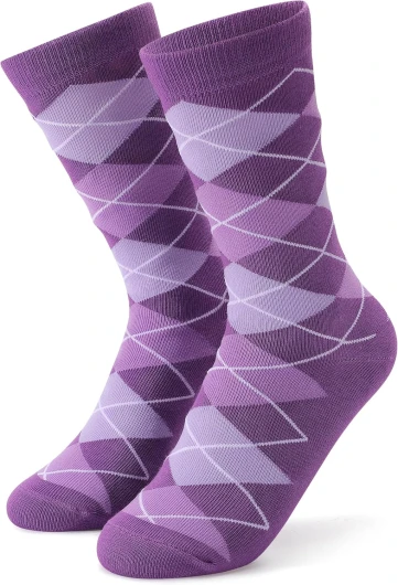 Solid Combed Cotton Boys Dress Socks 6-8 Years Soft Skin Friendly Anti Odor Quick Dry 4-12 Years Purple Argyle