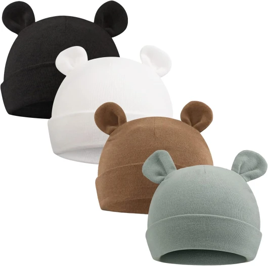 Newborn Hospital Hat 0-12Months Preemie Boys Girls Beanie Solid Infant Baby Hats Autumn Winter
