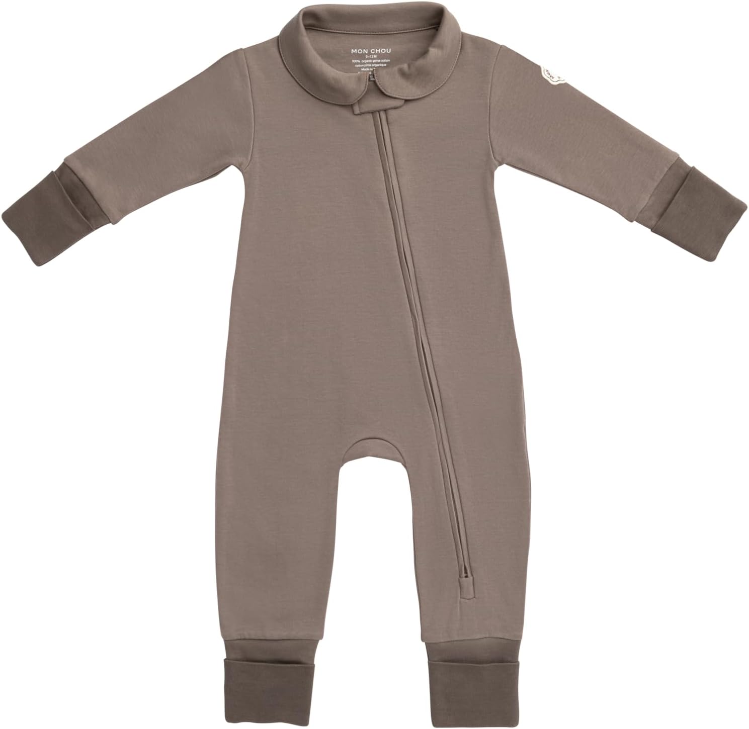 Convertible Footie Pajamas - Soft Organic Cotton Baby Pajamas - 100% Pima Cotton PJ’s & Luxury Newborn Sleepers Cocoa 3-6 Months