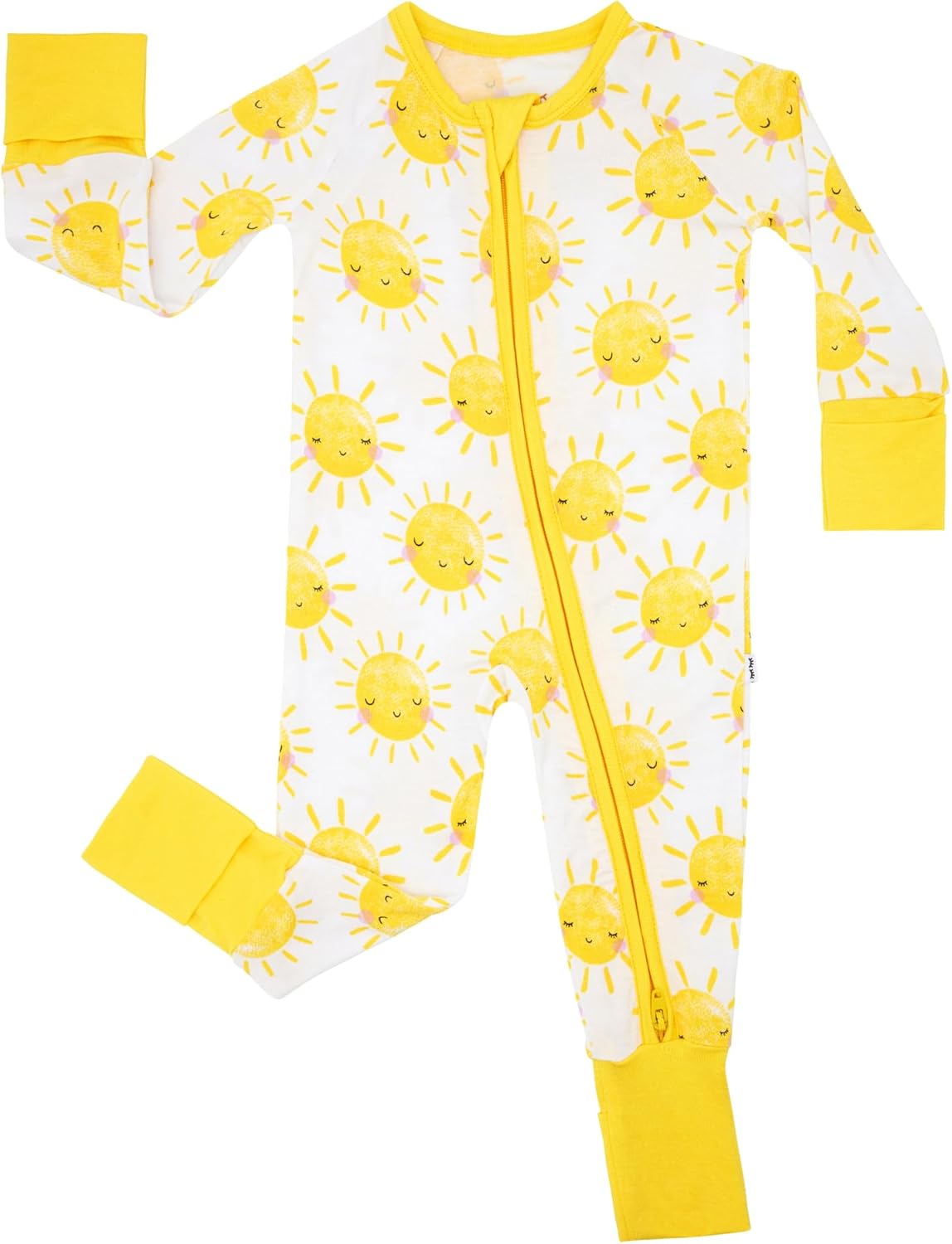 Pajamas for Baby Boys & Girls, Viscose from Bamboo Baby Pajamas, Preemie & Newborn Sleepers, 2-Way Zipper PJs 12-18 Months Sunshine