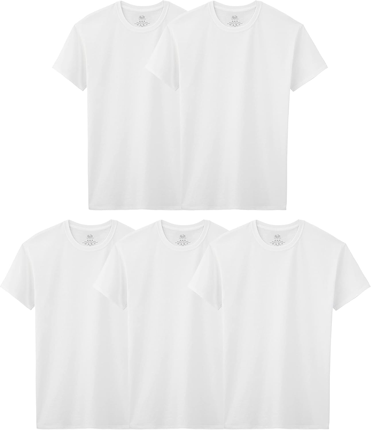 Boys' Eversoft Cotton Undershirts, T Shirts & Tank Tops T Shirt X-Small T Shirt - Boys - 5 Pack - White