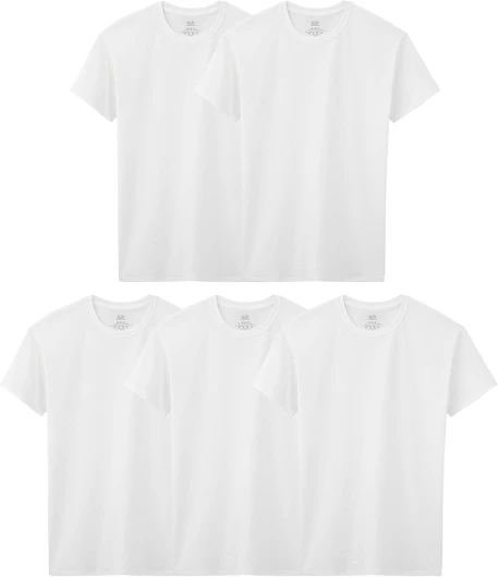 Boys' Eversoft Cotton Undershirts, T Shirts & Tank Tops T Shirt X-Small T Shirt - Boys - 5 Pack - White