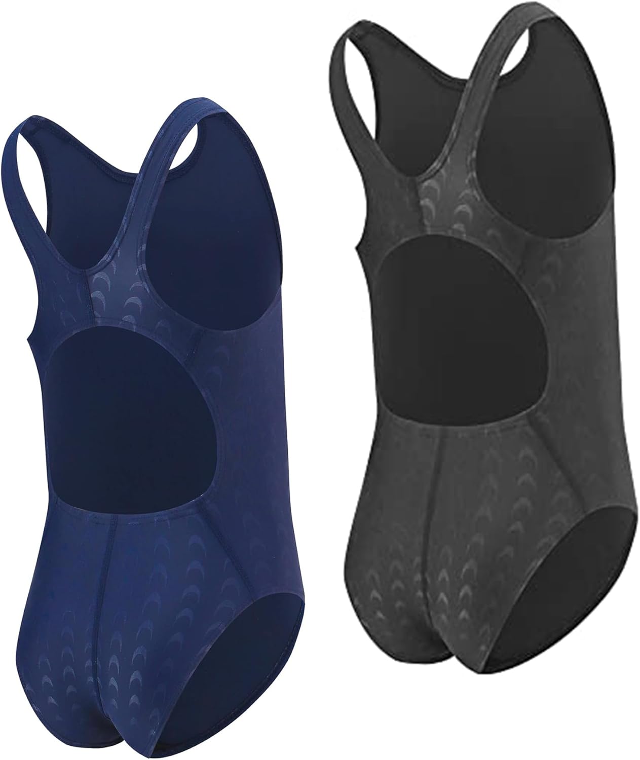 J·E Sterguard Girls' Swimwear Swimsuit Kids Bathing Suit One Piece Suits Swim for 4-16 12 Years Black+navy Blue