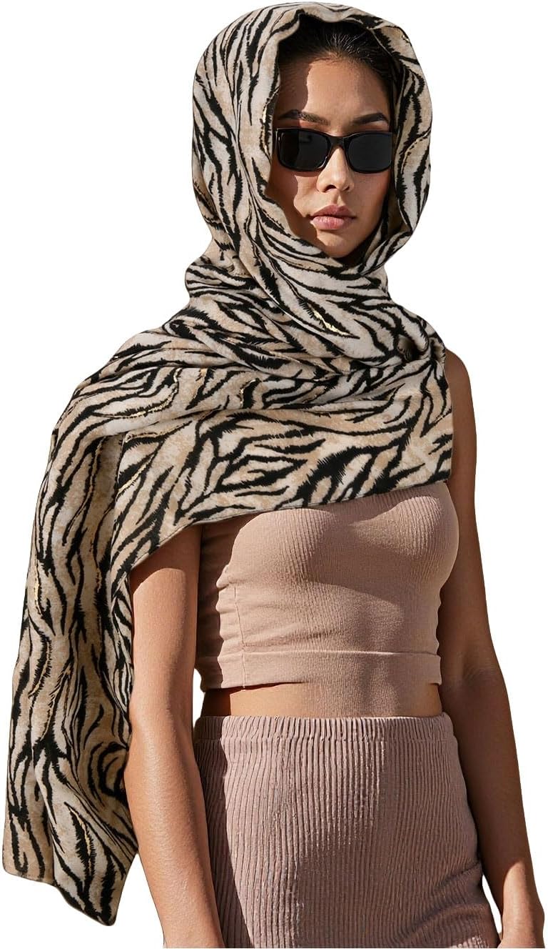 Luxury Leopard print with gold accents scarf for women, Fashion women hair scarves， Big thin cotton scarf, Air conditioning blanket， Beach towel in Spring and Summer