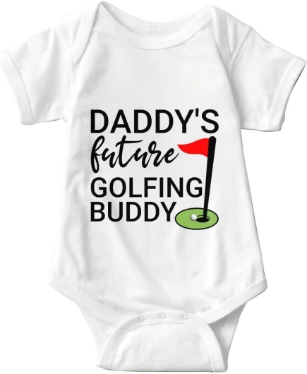 Listery Daddy's Future Golfing Buddy Bodysuit Golf Infant Daddys Golf Buddy Golf Romper Baby Girl Boy Baby Golf Unisex