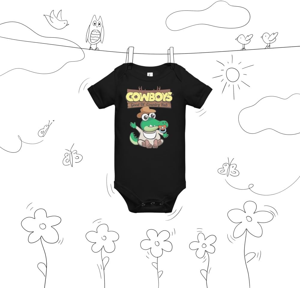 Baby Short Sleeve Onesie 6-12m Black