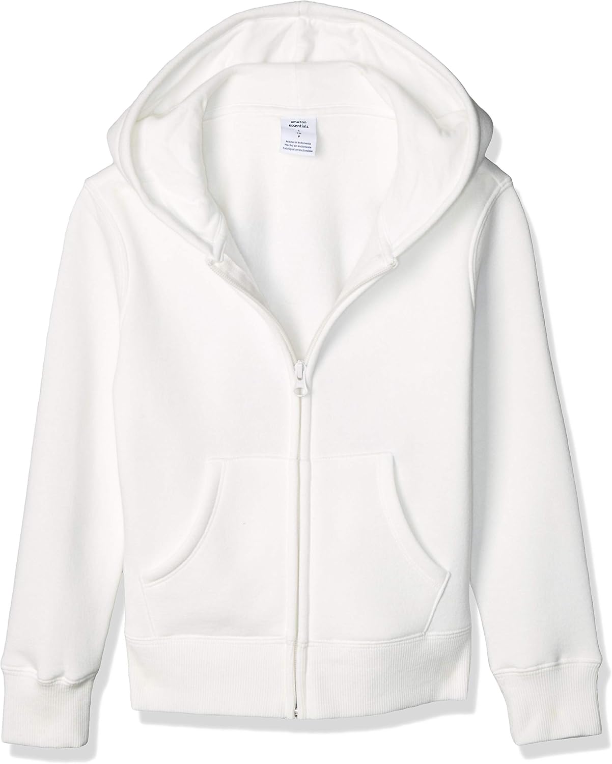 Girls and Toddlers' Fleece Zip-Up Hoodie Sweatshirt - Discontinued Colors X-Small White