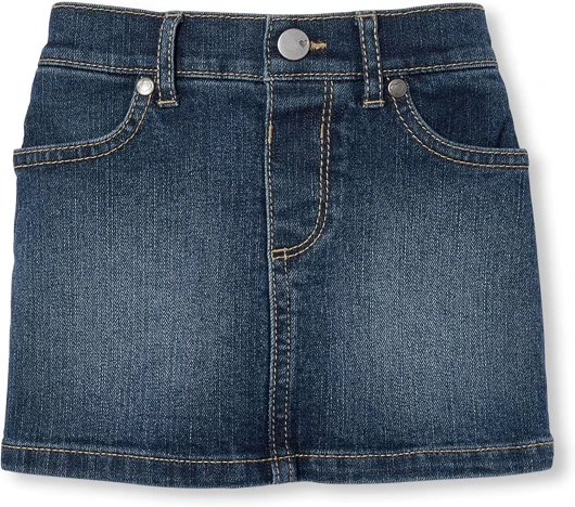 The Children's Place Baby Toddler Girls Denim Skort 5T China Blue