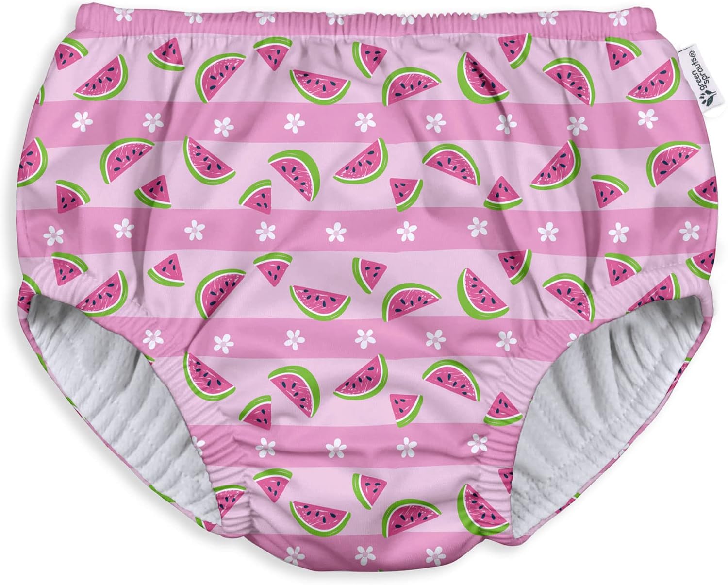 Pull-up Reusable Absorbent Swimsuit Diaper-Light Pink Watermelon Stripe-3T Light Pink Watermelon Stripe 3T