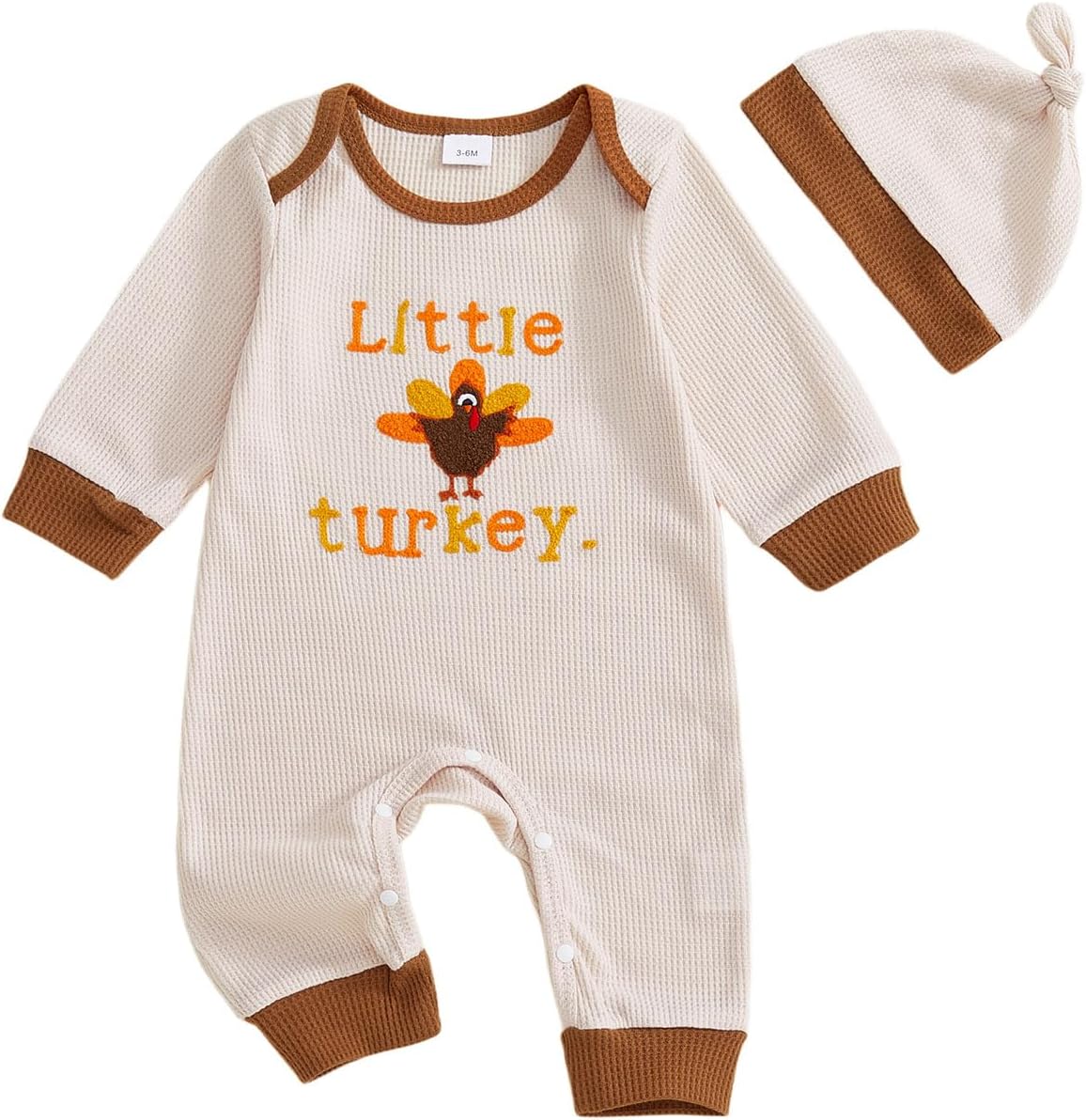 Thanksgiving Baby Boy Outfit My First Thanksgiving Little Turkey Romper Onesie Fall Newborn Halloween Clothes Little Turkey 0-3 Months