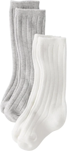 Little planet by carter's Baby Multipack No Slip Socks 3-12 Months Knee High Cream Grey