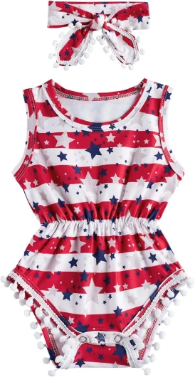 0-24 Months Baby Floral Romper Toddlers Outfits Infant Playsuits + Headband Jumpsuit G-red Blue White 6-12 Months