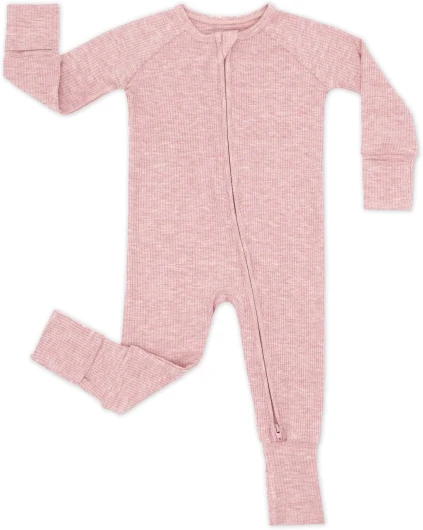 Pajamas for Baby Boys & Girls, Viscose from Bamboo Baby Pajamas, Preemie & Newborn Sleepers, 2-Way Zipper PJs Preemie Heather Mauve