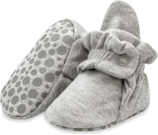 Organic Baby Booties Newborn Infant, Lost Baby Socks Solution, Unisex, Girl, Boy, 0-3, 3-6, 6-12, 12-18, 18-24 Months 12 Months Gray Heather
