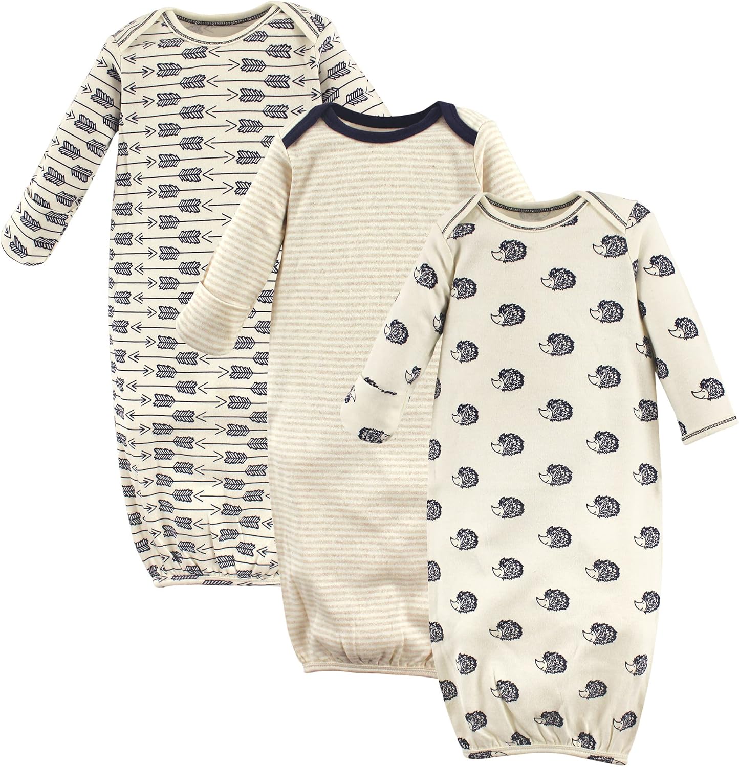 Unisex Baby Organic Cotton Gowns Hedgehog 0-6 Months