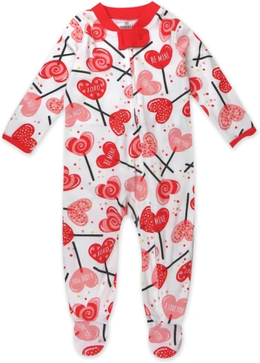 Baby Celebration Sleep & Play Footed One-Piece Pajama Sleeper 100% Organic Cotton 6-9 Months Lolly Love