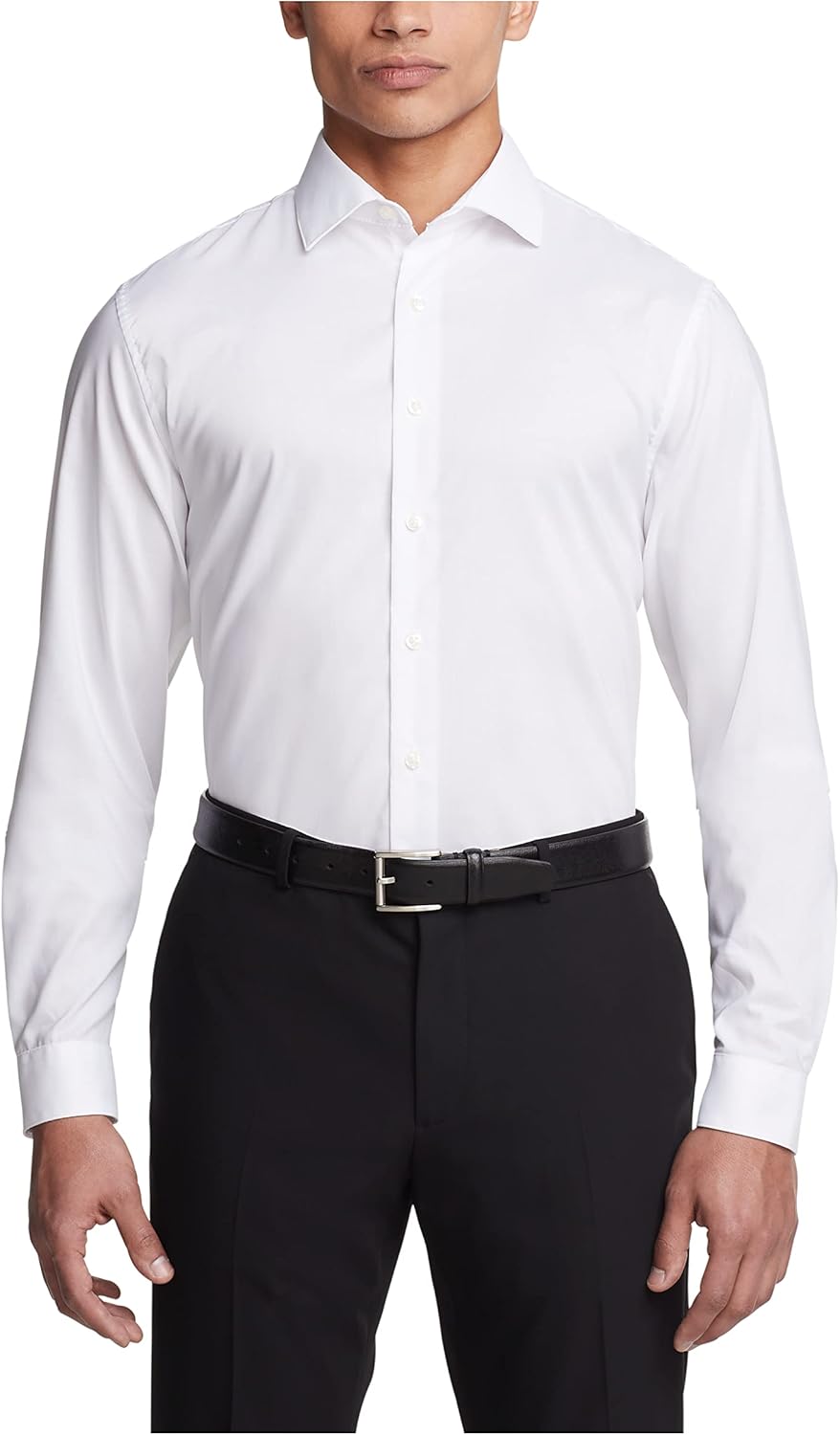 Unlisted Men's Slim Fit Solid Dress Shirt - Amazon Exclusive 15"-15.5" Neck 32"-33" Sleeve White
