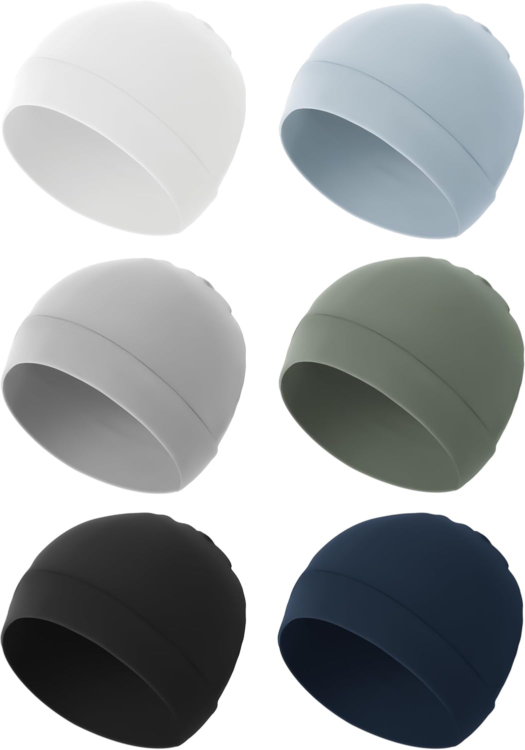 6-Pack Baby Beanie Hats for Newborns, Soft Infant Caps for Boys & Girls, 0-6 Months Blue