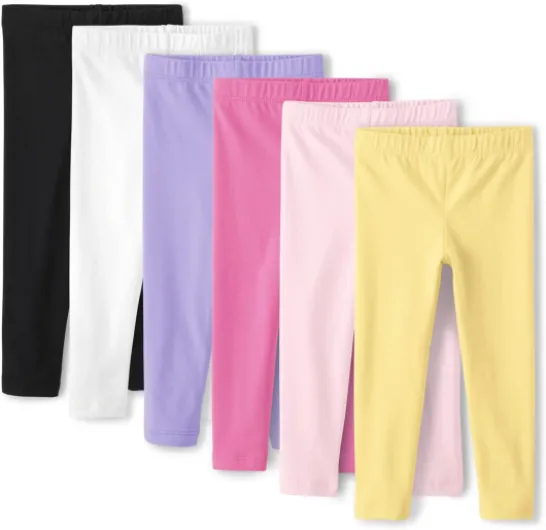 The Children's Place and Toddler Assorted Solid Leggings, Multipacks 3T Rose Mist