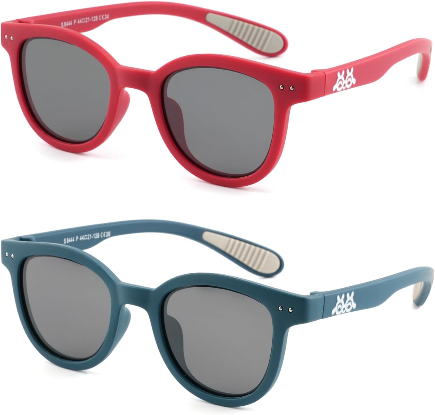 Kids Toddler Sunglasses Age 2-4/3-5 Boys Girls Polarized UV Protection Sun Glasses for Age 2-8 Pack of 2 A01-kids Sunglasses-red & Green S8444/Age 3-5/2-pack