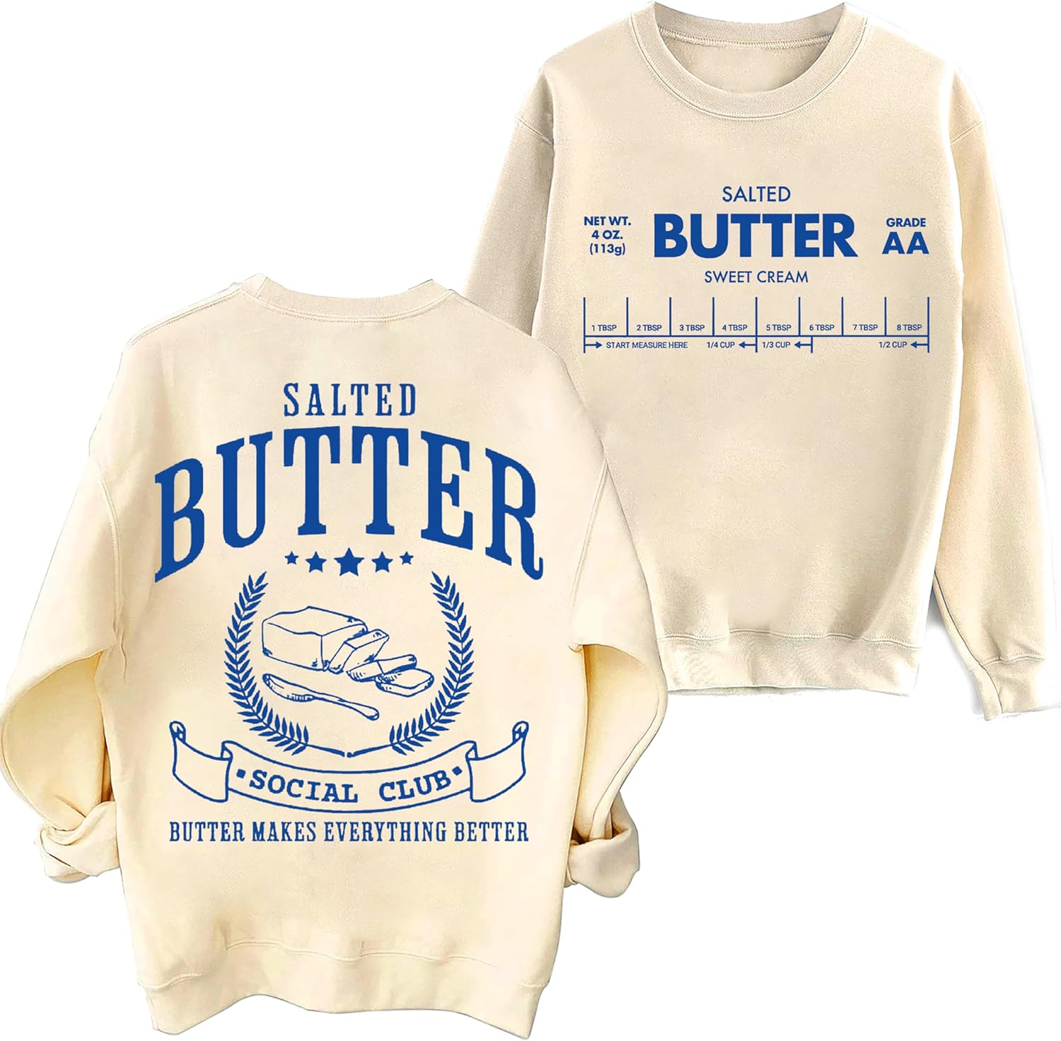 Salted Butter Sweatshirt & Hoodie, Funny Butter Shirt Khika XX-Large