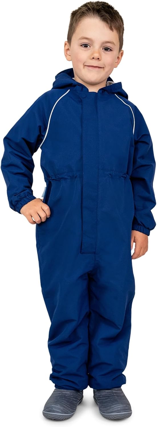 JAN & JUL Waterproof Rain Suit, Windproof Coveralls for Toddlers and Kids Thin-liner: Nebula Blue 3T